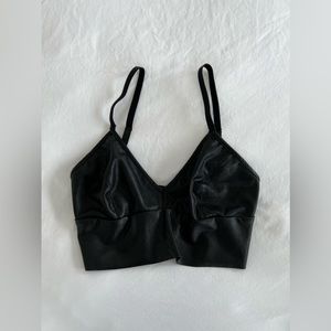 Commando Faux Leather Longline Bralette